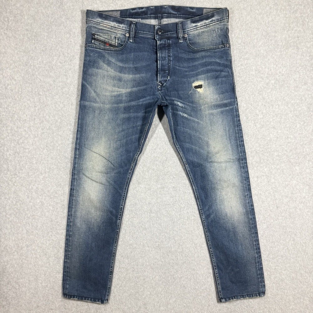 Diesel TEPPHAR Jeans Mens 34x29 Blue Eyecons 2016 1st Edition Distressed Stretch